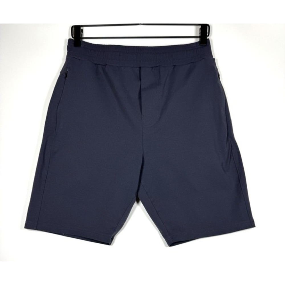Public Rec Shorts Mens 32R Navy Blue Stretch Zipper Pocket Athletic Performance